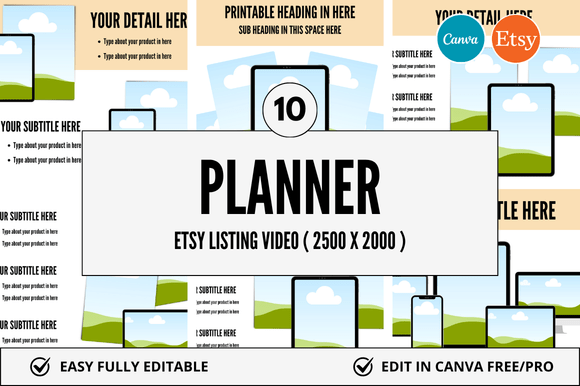 10 Planner Etsy Video Mockup: Elevate Your Digital Product Presentations