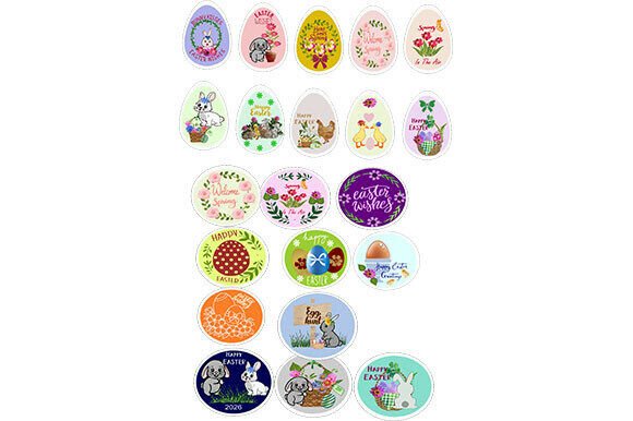 20 Easter Stickers Bundle: Elevate Your Spring Designs