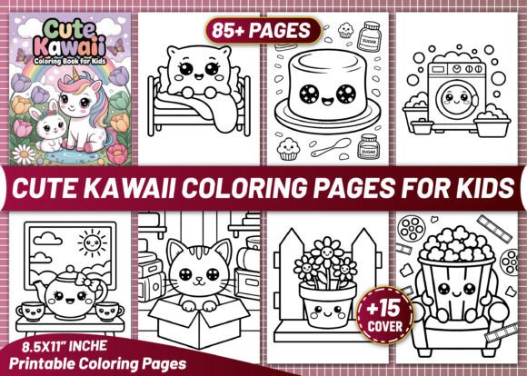 Adorable Kawaii Coloring Pages: A Designer's Creative Asset