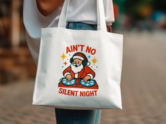 Christmas Santa DJ PNG: Festive Design Asset