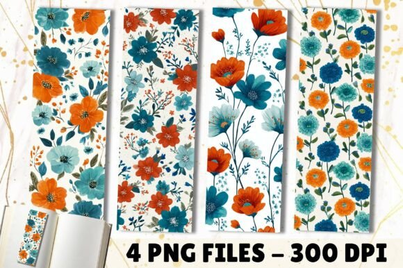 Elegant Wildflower Floral Bookmark Set: A Designer's Delight