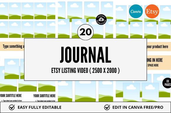 Elevate Your Brand with 20 Journal Etsy Video Mockup