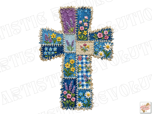 Elevate Your Designs with Brushstroke Cross Graphics
