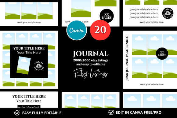 Elevate Your Etsy Shop with 20 Journal Mockups