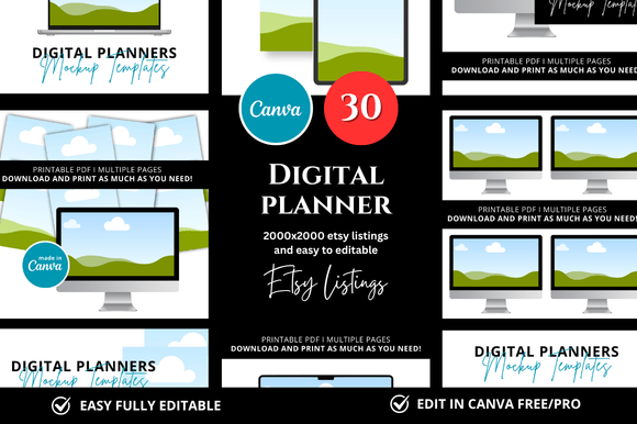 Elevate Your Etsy Shop with Professional Digital Planner Mockups