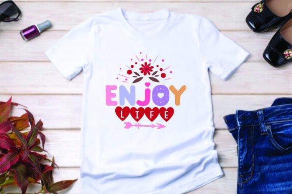 Enjoy Life Motivational T-shirt: A Designer's Guide to Uplifting Visuals