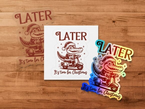 Funny Christmas Later Gator PNG: A Versatile Design Asset