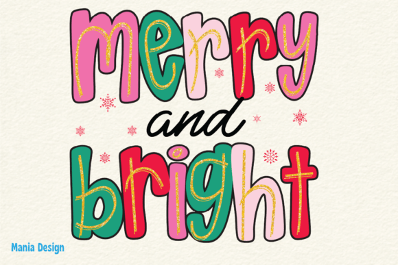 Merry Bright Christmas Gold PNG: Elevate Your Festive Designs