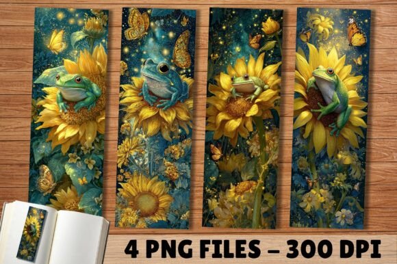 Sunflower & Frog Nature Bookmarks: Design Asset Deep Dive