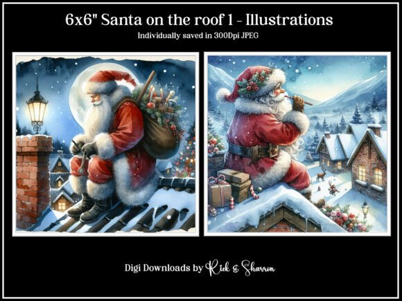 Unlock Festive Charm with Santa on the Roof Graphics