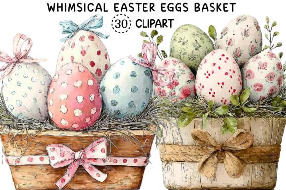 Whimsical Easter Eggs Basket: A Designer's Delight